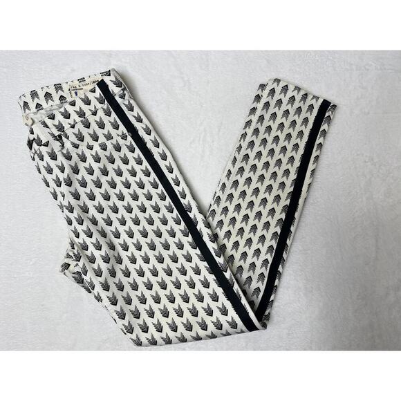 Rag & Bone For Intermix White/Black Arrow Tuxedo Stripe Boho Hipster sz 29 - Picture 4 of 12